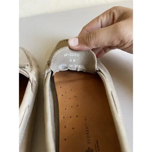 Mercanti Florentini Suede Driving Loafers Tan Moccasin Slip On Tie - Picture 5 of 7